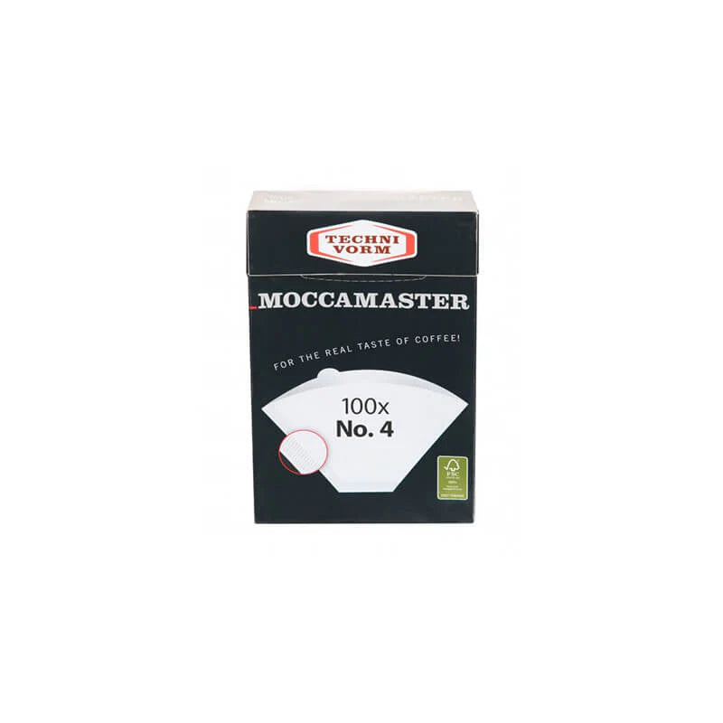 Moccamaster kaffefilter hvid nr. 4 100 stk.
