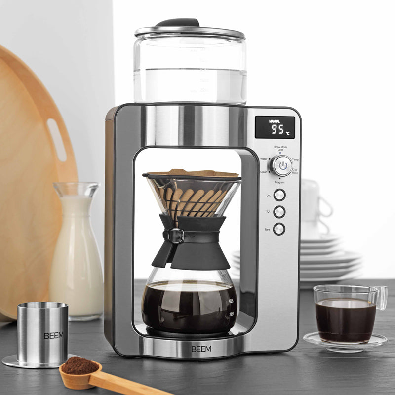 BEEM Pour Over filterkaffemaskine + vægt, rustfrit stål, sort