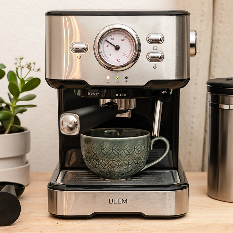 BEEM Semi-automatisk espressomaskine Espresso Select Sort Rustfrit stål