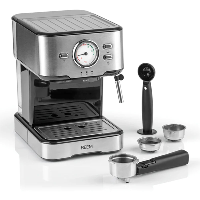 BEEM Semi-automatisk espressomaskine Espresso Select Sort Rustfrit stål
