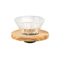 Hario V60 glas-dripper 01 oliven træ