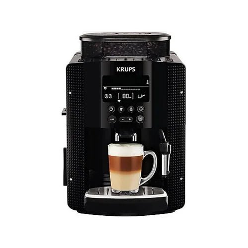 KRUPS EA 8150 — Kompakt espressomaskine · Individuel dosering · Højdejusterbar · Sort