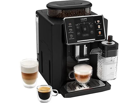 KRUPS EA9128D Sensation Milk — Fuldautomatisk espressomaskine · 6 specialiteter · Perfekt mælkeskum · Sort