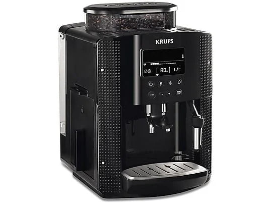 KRUPS EA 8150 — Kompakt espressomaskine · Individuel dosering · Højdejusterbar · Sort