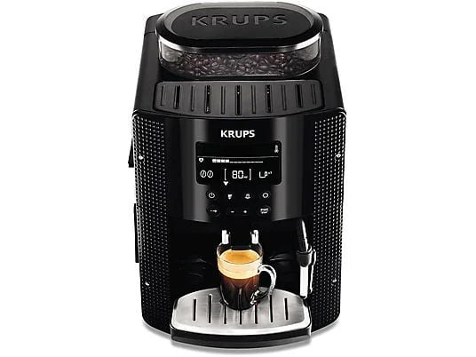 KRUPS EA 8150 — Kompakt espressomaskine · Individuel dosering · Højdejusterbar · Sort