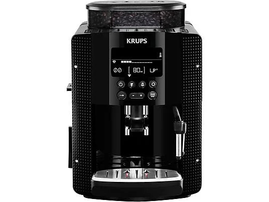KRUPS EA 8150 — Kompakt espressomaskine · Individuel dosering · Højdejusterbar · Sort