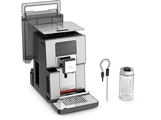 KRUPS EA877D Intuition Experience+ — Fuldautomatisk espressomaskine · Iced Coffee · Farve-touchskærm · Sort/Sølv