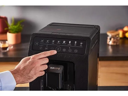 KRUPS EA897B Evidence ECOdesign — Fuldautomatisk espressomaskine · Bæredygtig · Skiferlook · Sort