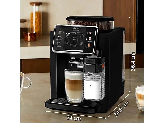 KRUPS EA9128D Sensation Milk — Fuldautomatisk espressomaskine · 6 specialiteter · Perfekt mælkeskum · Sort