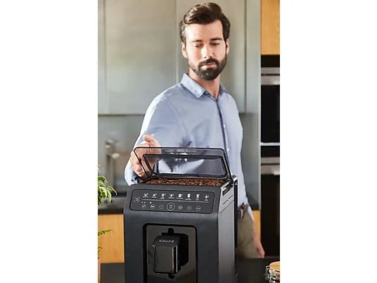 KRUPS EA897B Evidence ECOdesign — Fuldautomatisk espressomaskine · Bæredygtig · Skiferlook · Sort