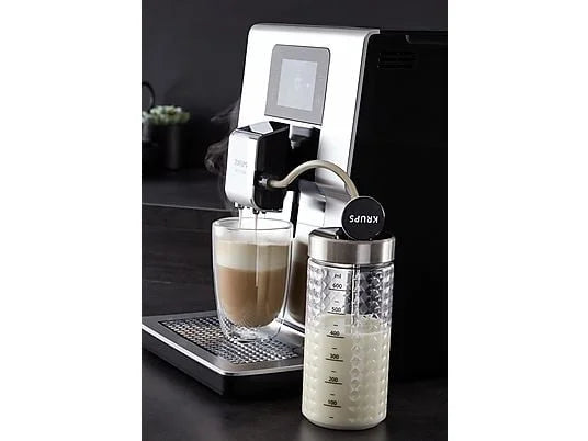 KRUPS EA 875 E Intuition Preference+ — Fuldautomatisk espressomaskine · Quattro Force · Farve-touchskærm · Sølv