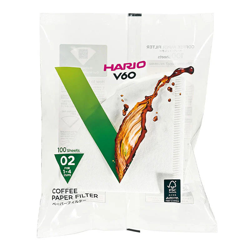 Hario V60 papirfiltre til filter 02 (100 stk.)